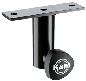 K&M 24281-BLACK, Steel screw-on adapter with locking screw.