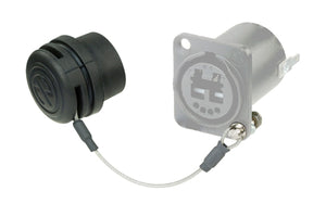 Neutrik Rubber sealing cap with lanyard for opticalCON chassis connectors