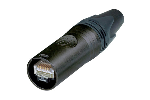 Neutrik Cat6A RJ45 cable connector. Includes RJ45 plug.
