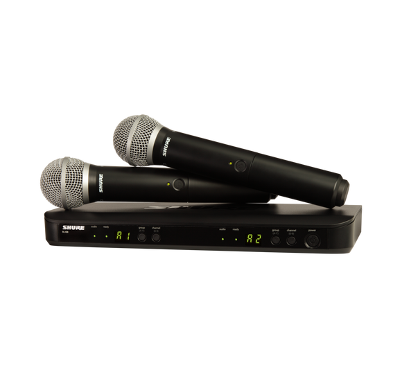 SHURE    BLX288/PG58 Wireless Dual Vocal System with two PG58 Handheld Transmitters