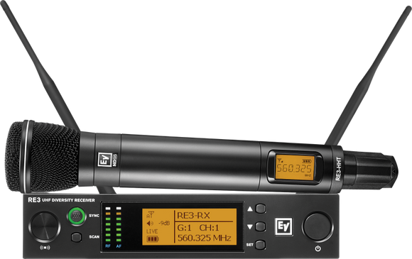 Electro-Voice RE3-ND96  Uhf wireless set featuring nd96 dynamic supercardioid microphone