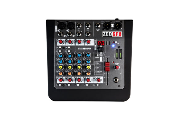 Allen & Heath ZED-6FX  Compact 6 input analogue mixer with FX