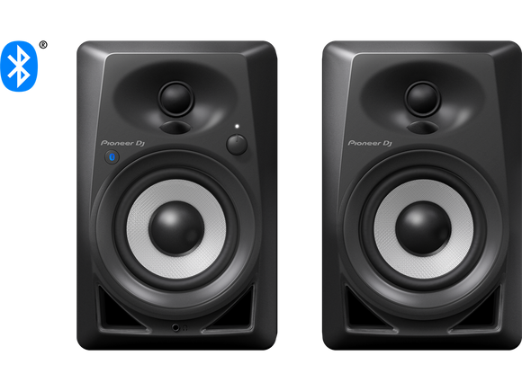 Pioneer DM-40DBT, 2-way 21W active desktop monitor speakers (1 active, 1 passive) with 4