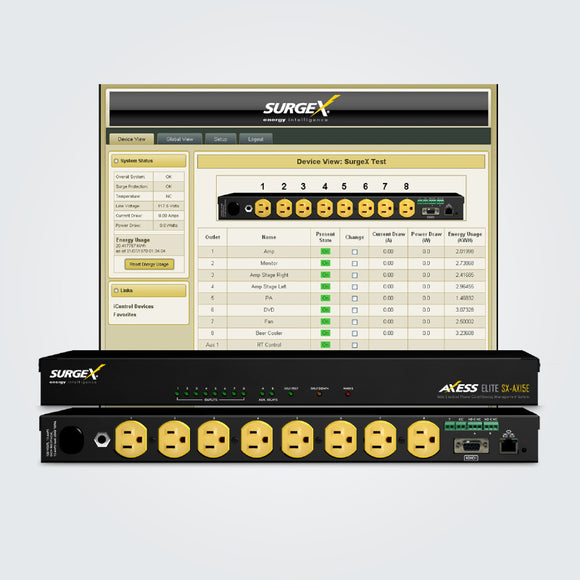 SurgeX Axess Elite Advanced Power Management & Monitoring